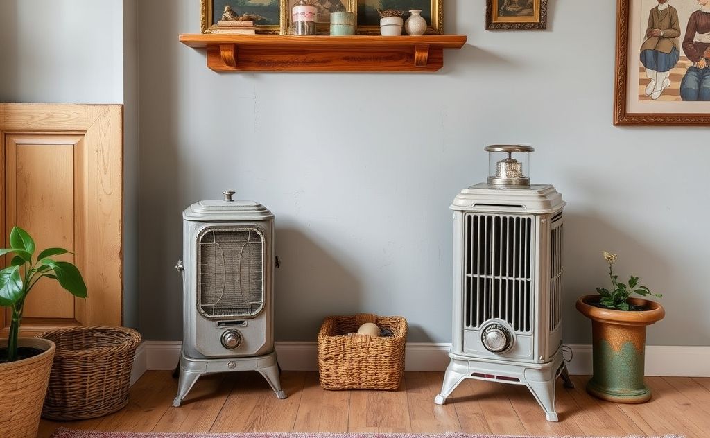 Vintage heater blends with home decor style