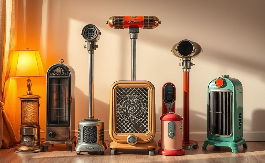 Vintage heater design in unique styles and colors