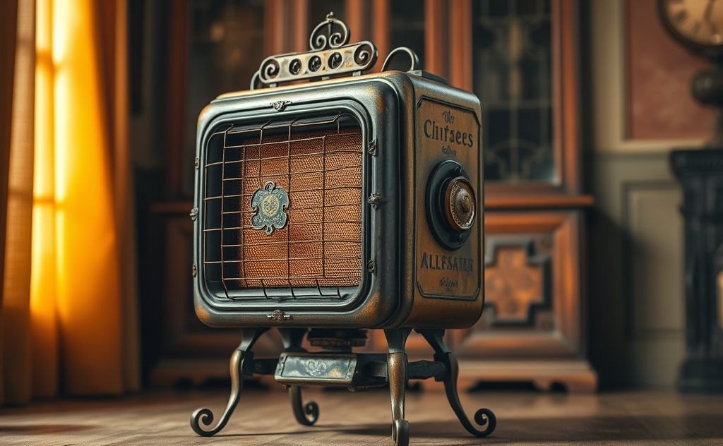 Vintage heater with unique design details