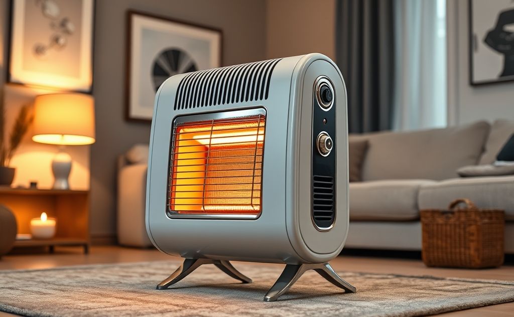 Vintage modern heater design blend harmony