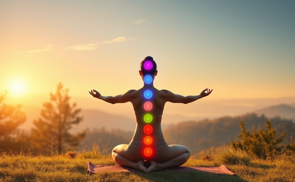 Vinyasa flow connecting energy through chakras