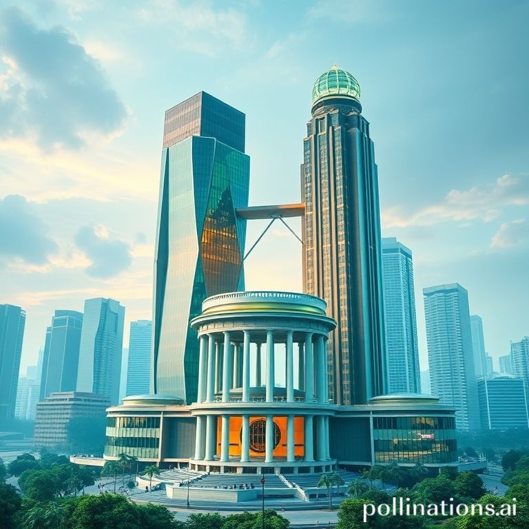 Visualisasi yang menggambarkan jembatan antara TradFi dan blockchain, menampilkan dana BUIDL BlackRock di XRP Ledger serta peluang presale PEPENODE.