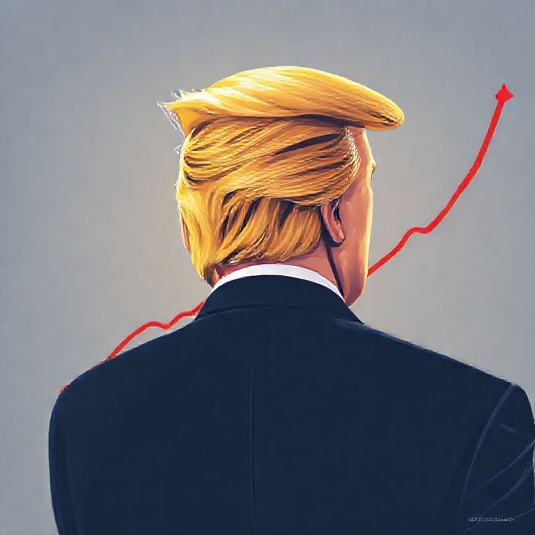 Grafik harga token WLFI yang merosot tajam, mencerminkan penurunan 40% di tahun 2025, dengan bayangan figur politik dan koin kripto yang berjatuhan, menggambarkan risiko investasi aset digital yang didukung politik.