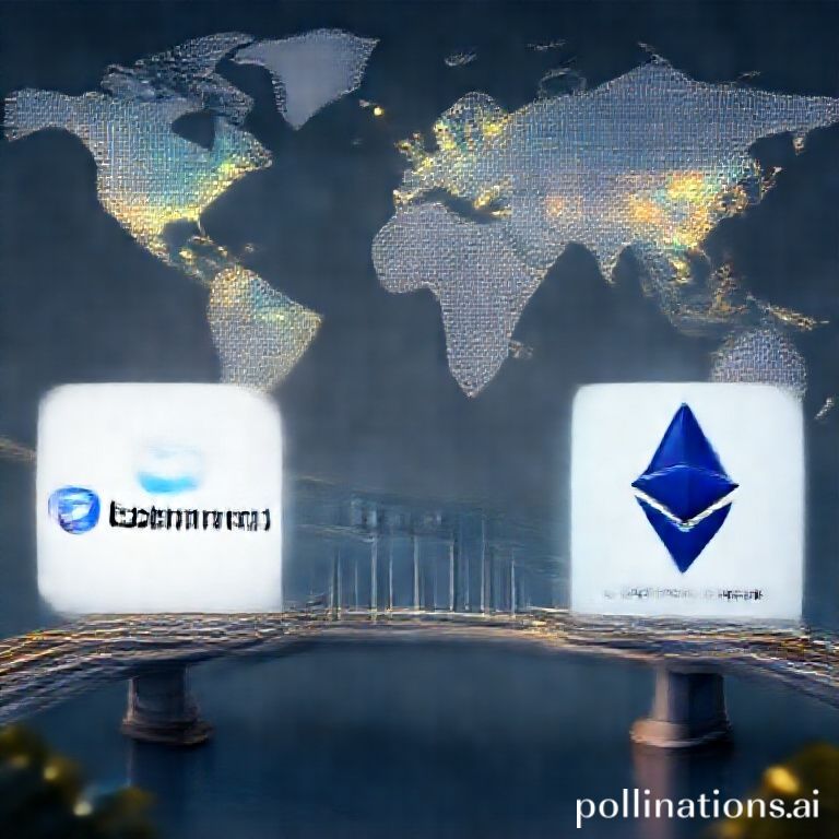 Ilustrasi digital yang menunjukkan Robinhood Chain, dengan Ethereum Layer-2 dan Arbitrum, menjembatani TradFi ke dunia aset ter tokenisasi.