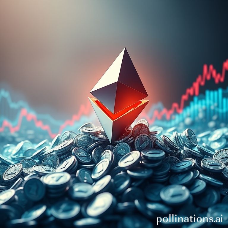 Grafik harga Ether (ETH/USD) menunjukkan fluktuasi sekitar $4.000, menyoroti dukungan dan volatilitas pasar.