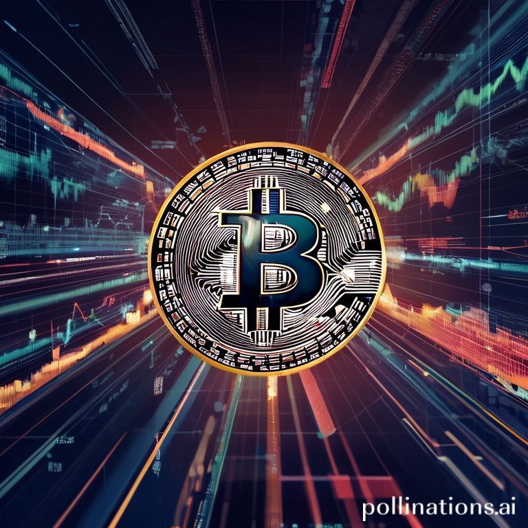 Visualisasi perbandingan koreksi harga historis Bitcoin dengan kinerja saham Nvidia yang menunjukkan tren pertumbuhan jangka panjang.