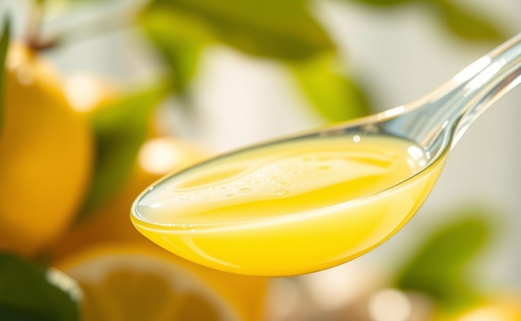 Vitamin C content in lemon juice tablespoon
