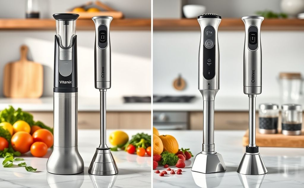 Vitamix Immersion Blender and Cuisinart design comparison