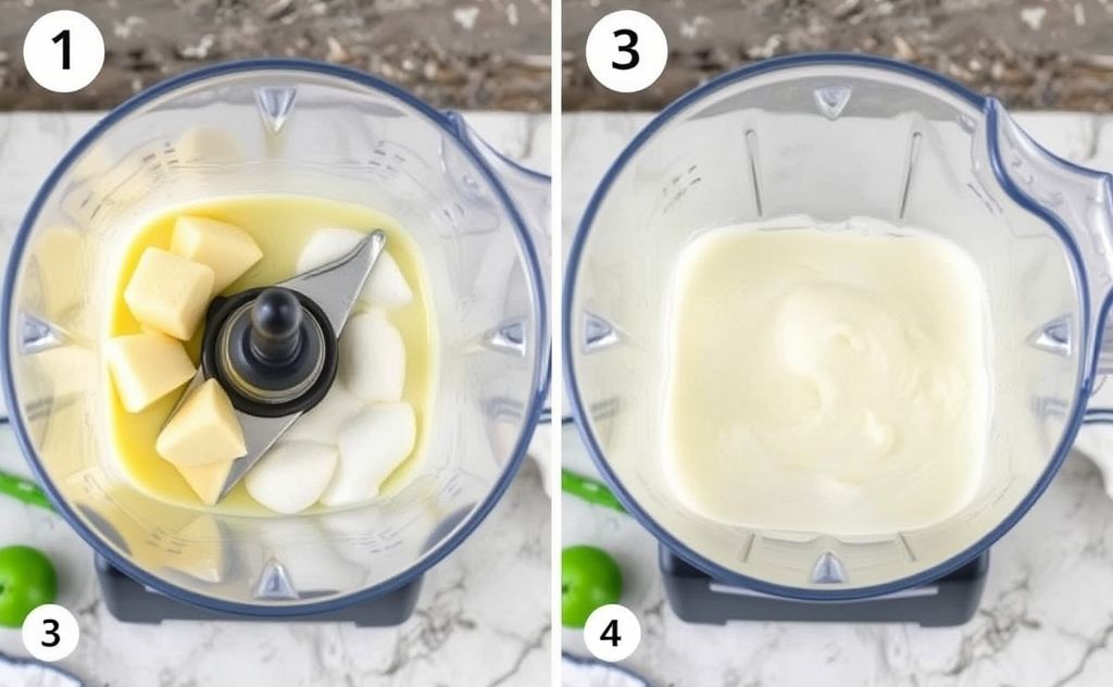 Vitamix blender ice cream process steps