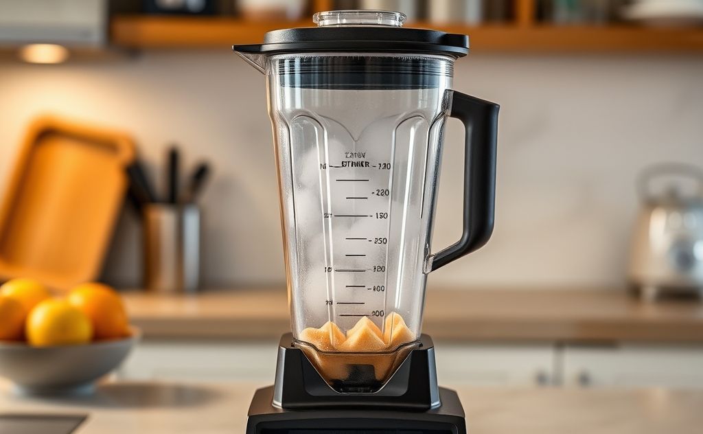 Vitamix blender with steam and heat effects