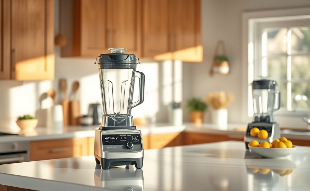 Vitamix blenders in a quiet kitchen setting