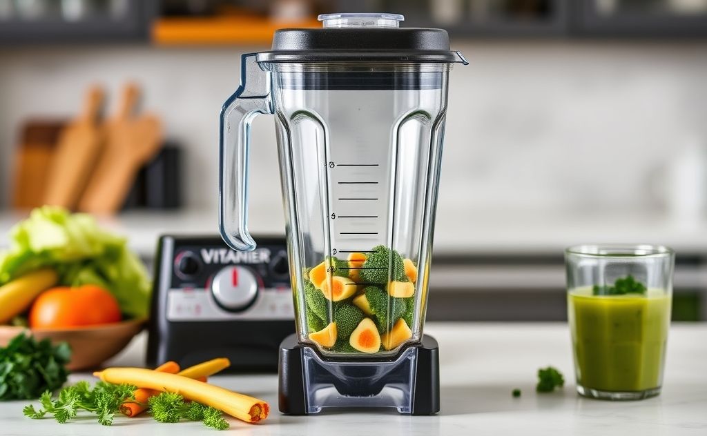 Vitamix blends and processes food efficiently