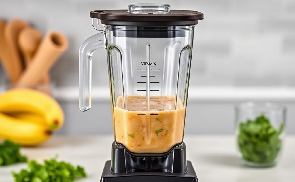 Vitamix blends ingredients smoothly and efficiently