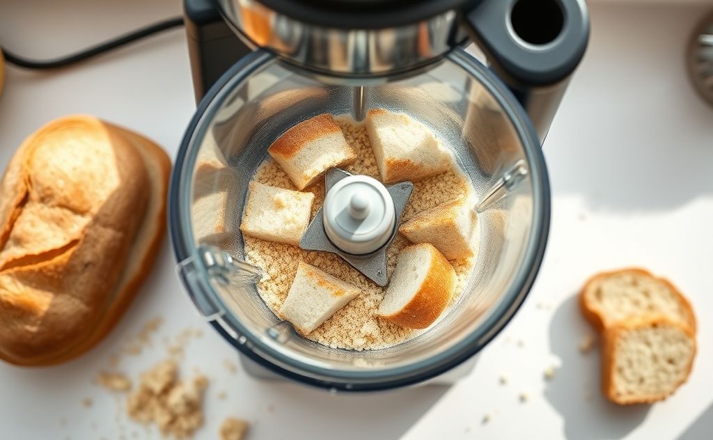 Vitamix bread crumbs process step by step