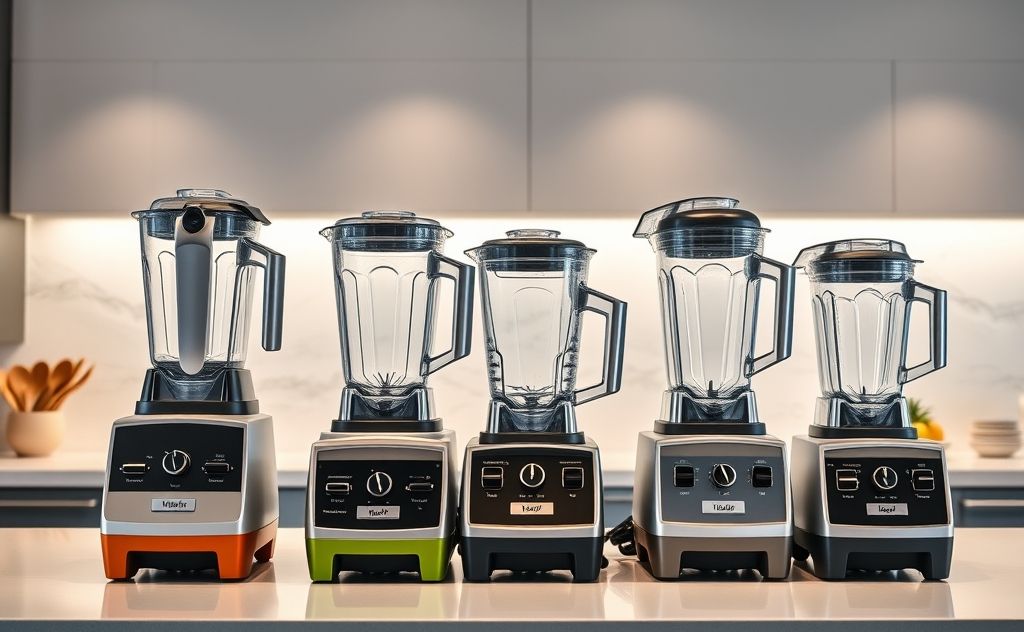 Vitamix models side by side for comparison