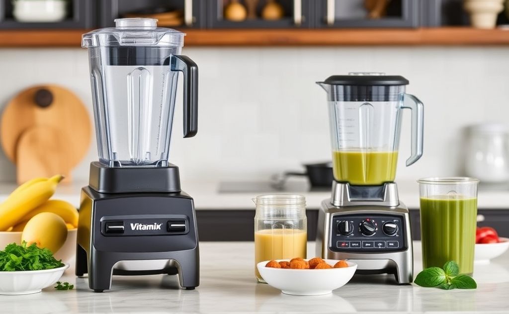 Vitamix outperforms blenders for smooth results.