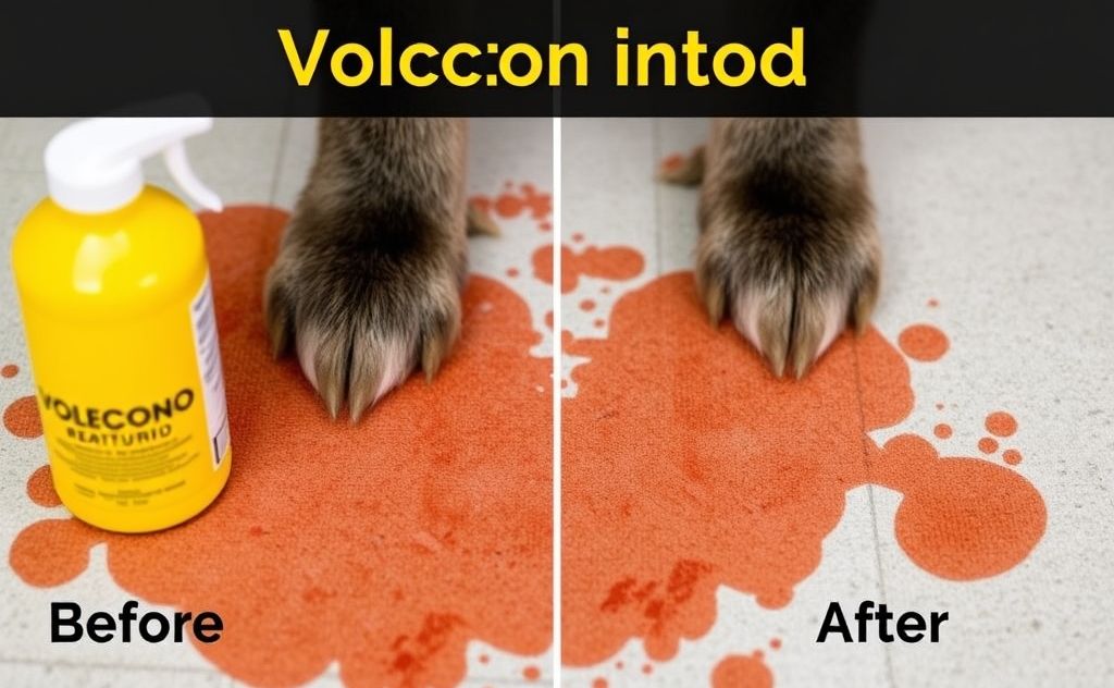Volcano method for pet stain removal