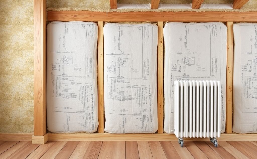 Wall insulation boosts heater energy efficiency significantly