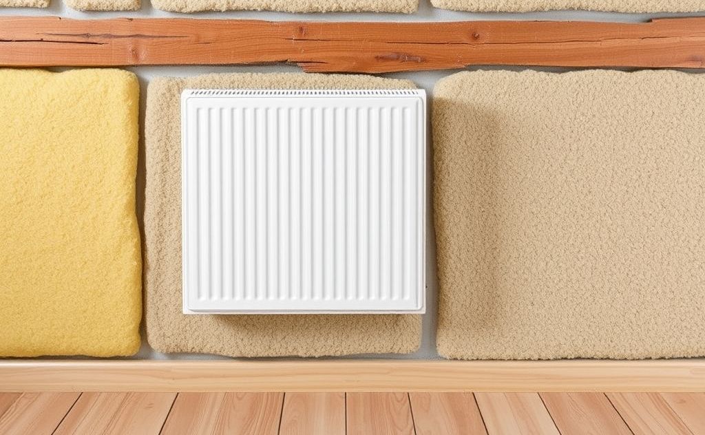 Wall insulation boosts heater energy efficiency.
