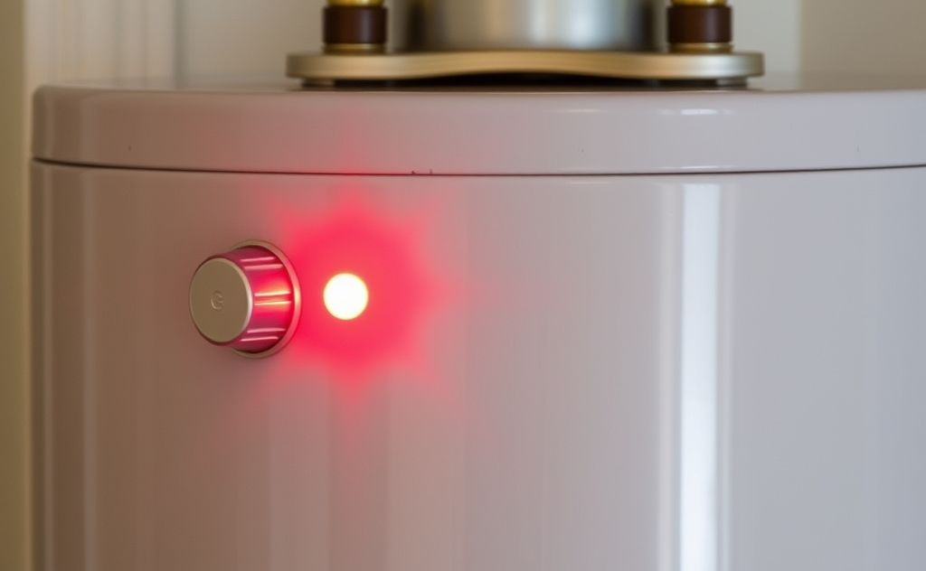 Warning lights indicate water heater issues