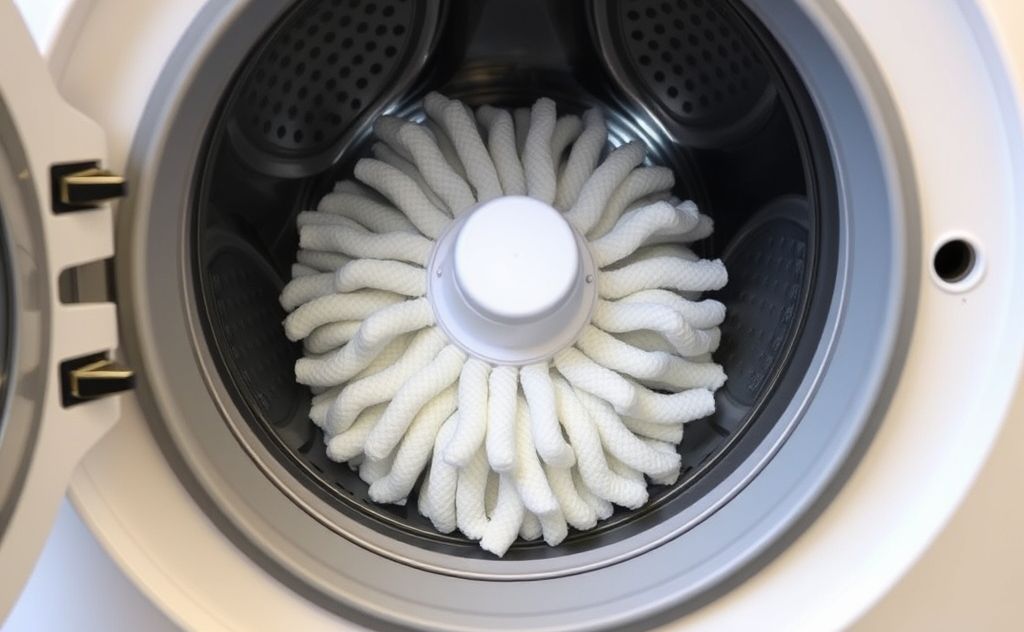 Washing machine settings for spin mop head