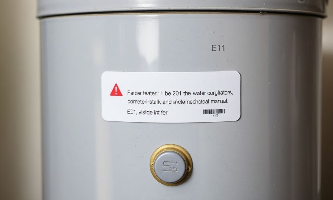 water heater e1 error
