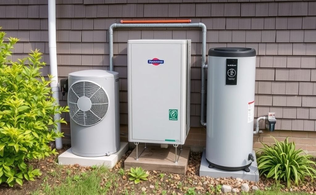 Water heater heat pump installed outdoors