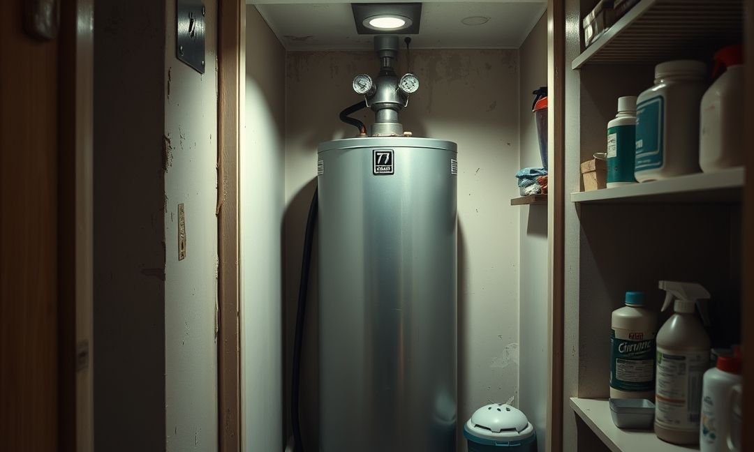 water heater in small closet