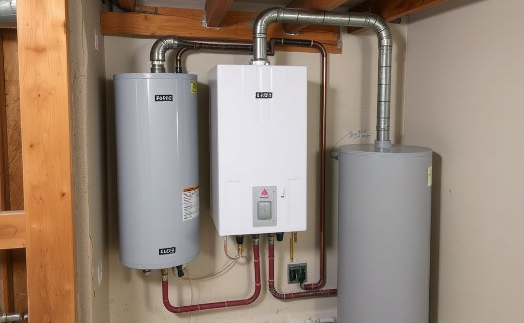 Water heater linked to furnace for efficient heating