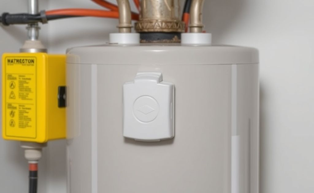 Water heater safety components prevent electric shock