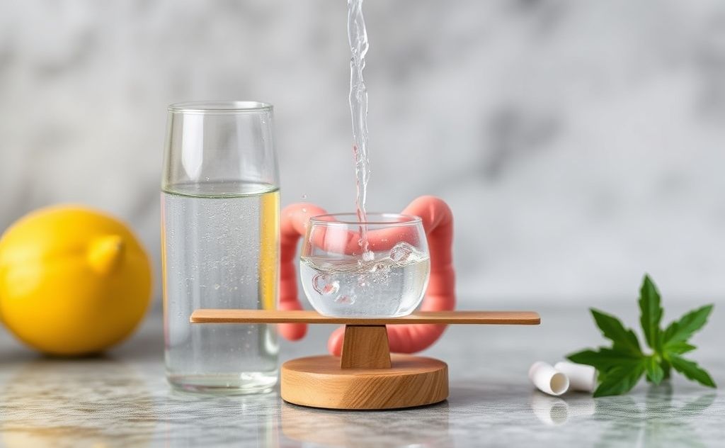 Water intake affects bowel function balance.