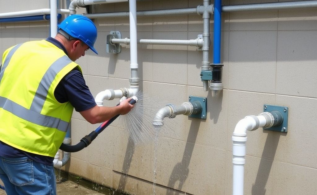 Water system upkeep with routine cleaning tasks