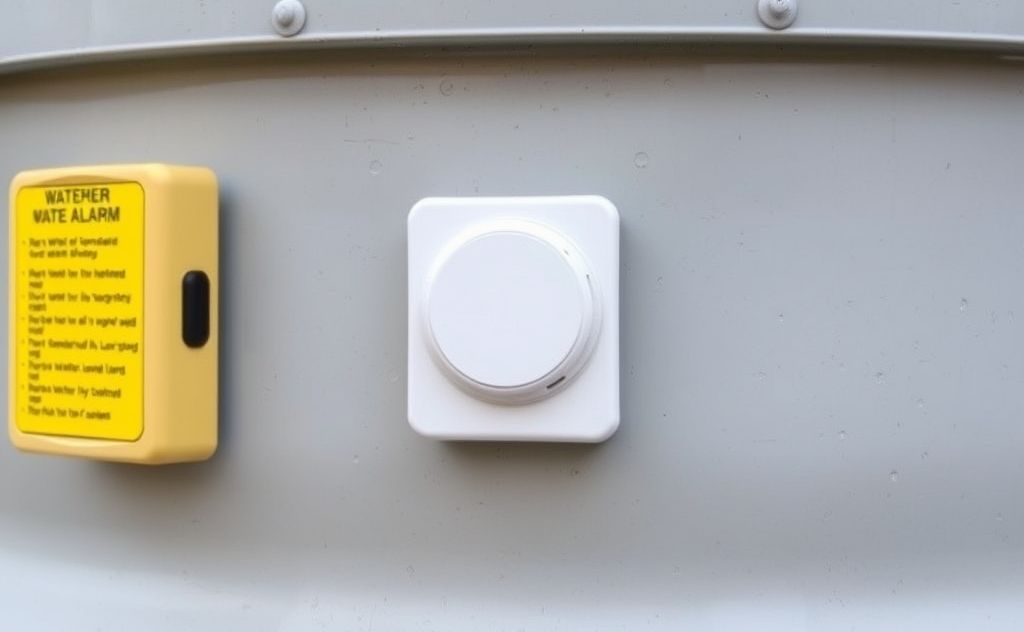 Water tank alarm signaling low water level