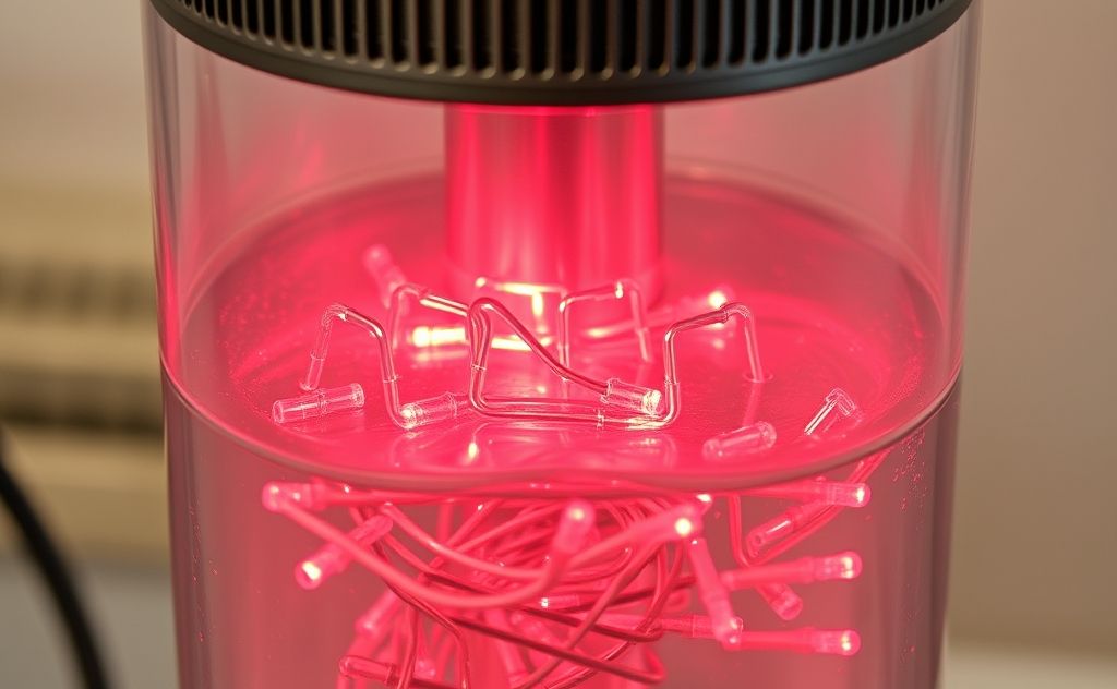Water-filled heater with heating elements inside