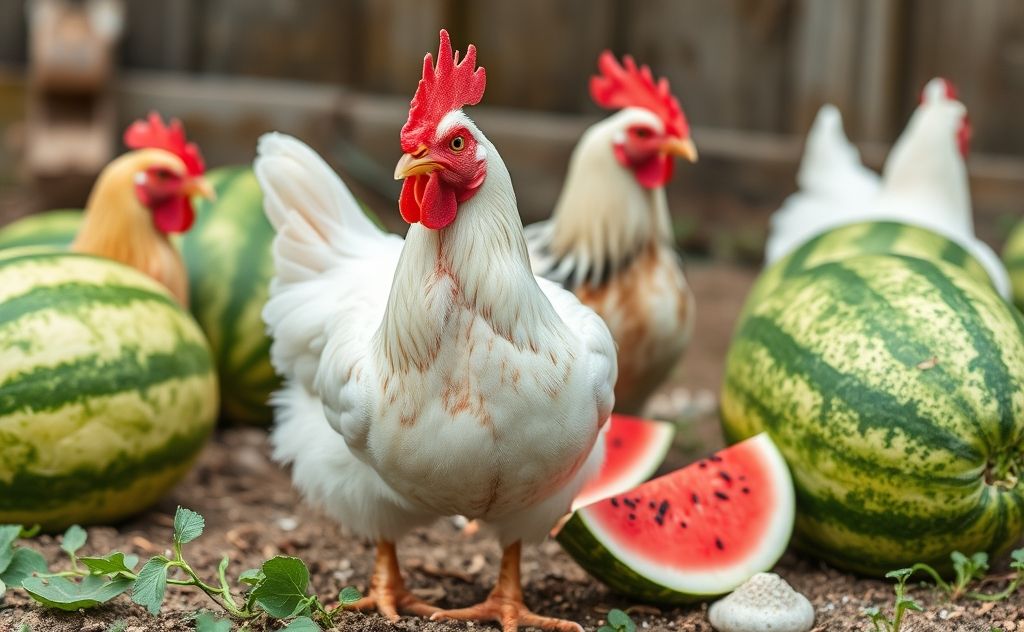 Watermelon benefits chickens at any age