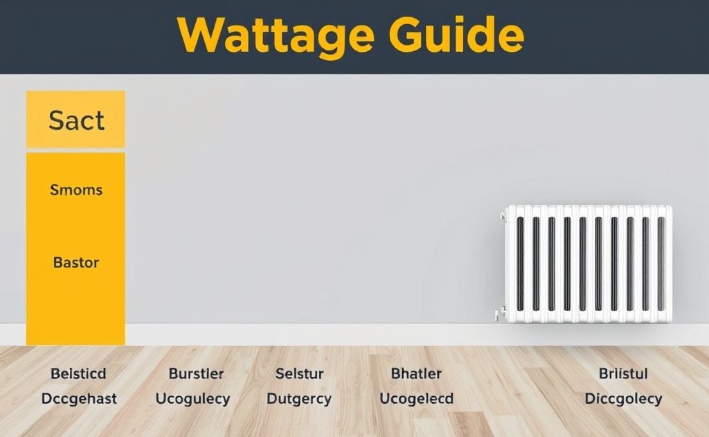 Wattage guide for electric heater types