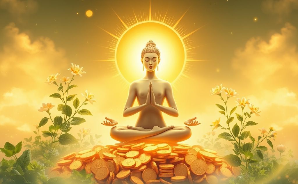 Wealth and spiritual growth intertwined in harmony