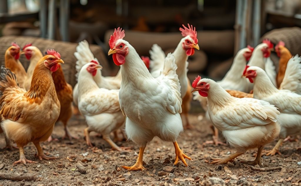 Weasel attacking chickens in a farm setting