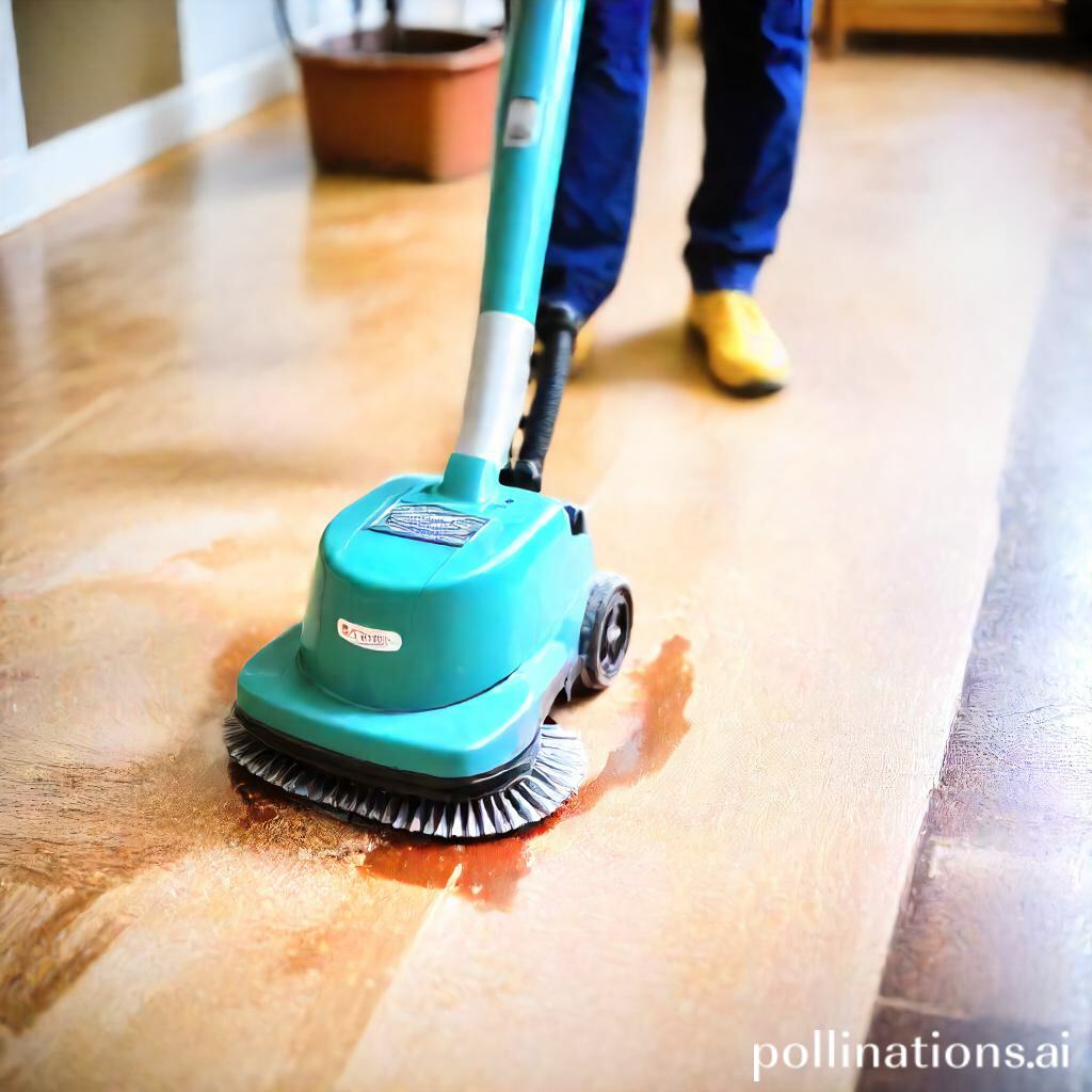Weekly Deep Cleaning: Scrubbing and Rinsing the Floor