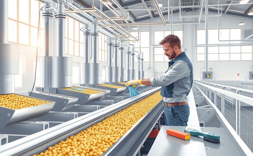 Weekly cleaning of pellet feeding system