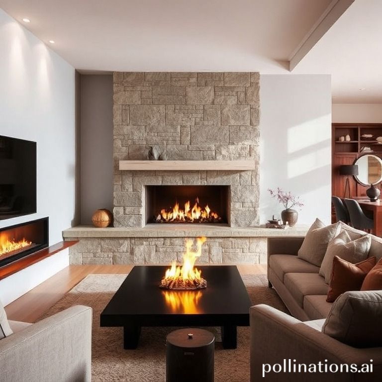 What are the design options for gas fireplaces?