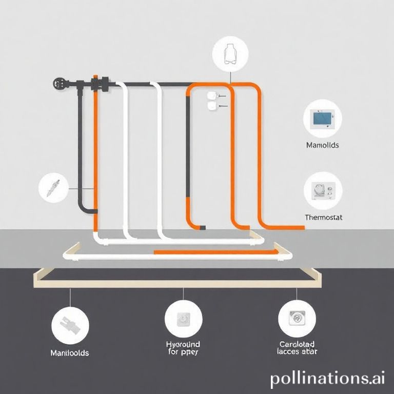 What are the essential accessories for hydronic heating under the floor?