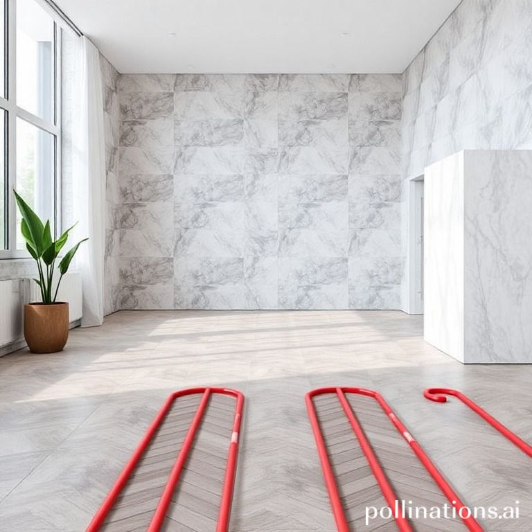 What are the steps for installing hydronic heating under the floor?