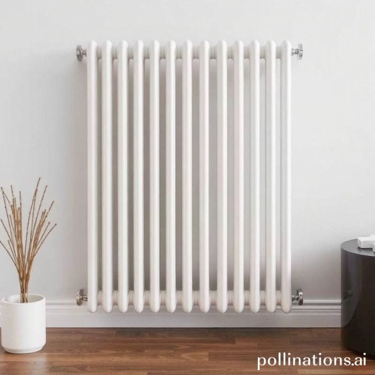 What are the types of radiators used for heating central hot water?