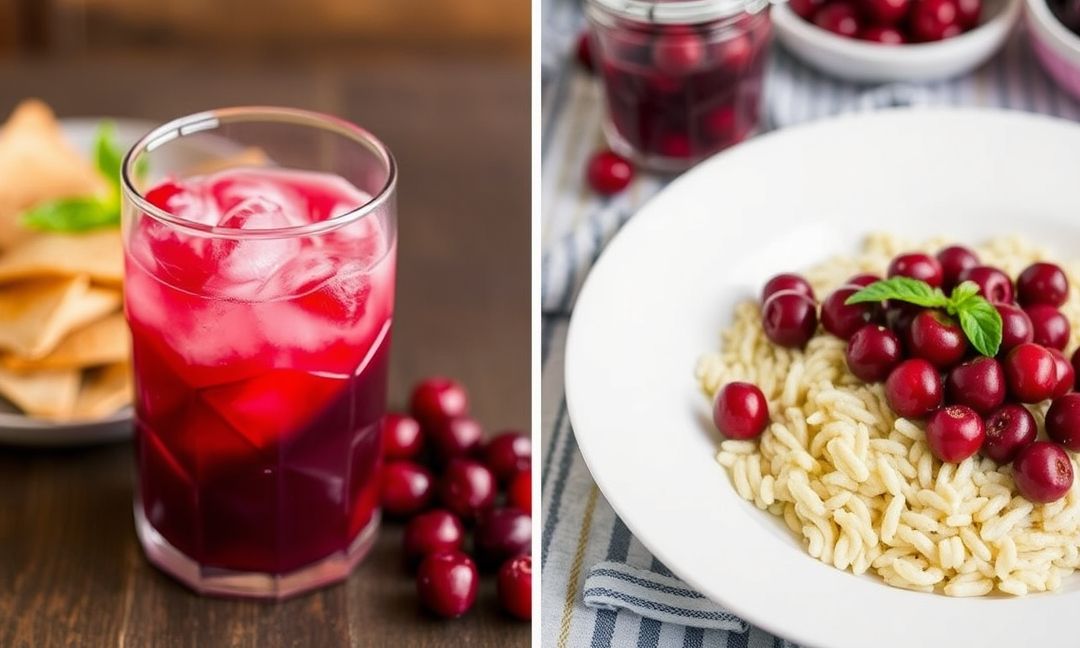 What dishes use cranberry juice