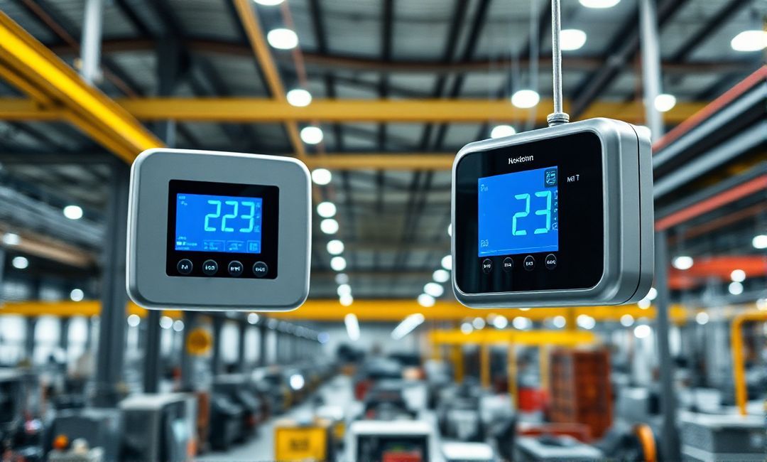 What role do thermostats play in industrial settings