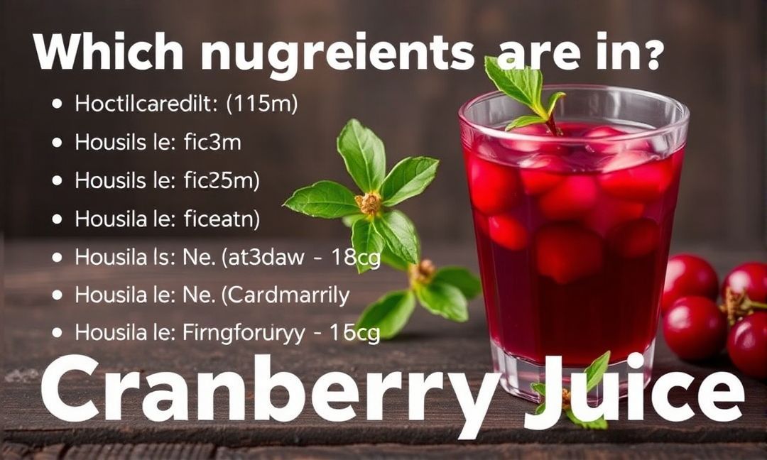 Which nutrients are in cranberry juice