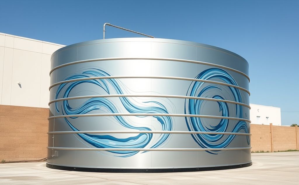 Whirlpool water tank with an anorod size design