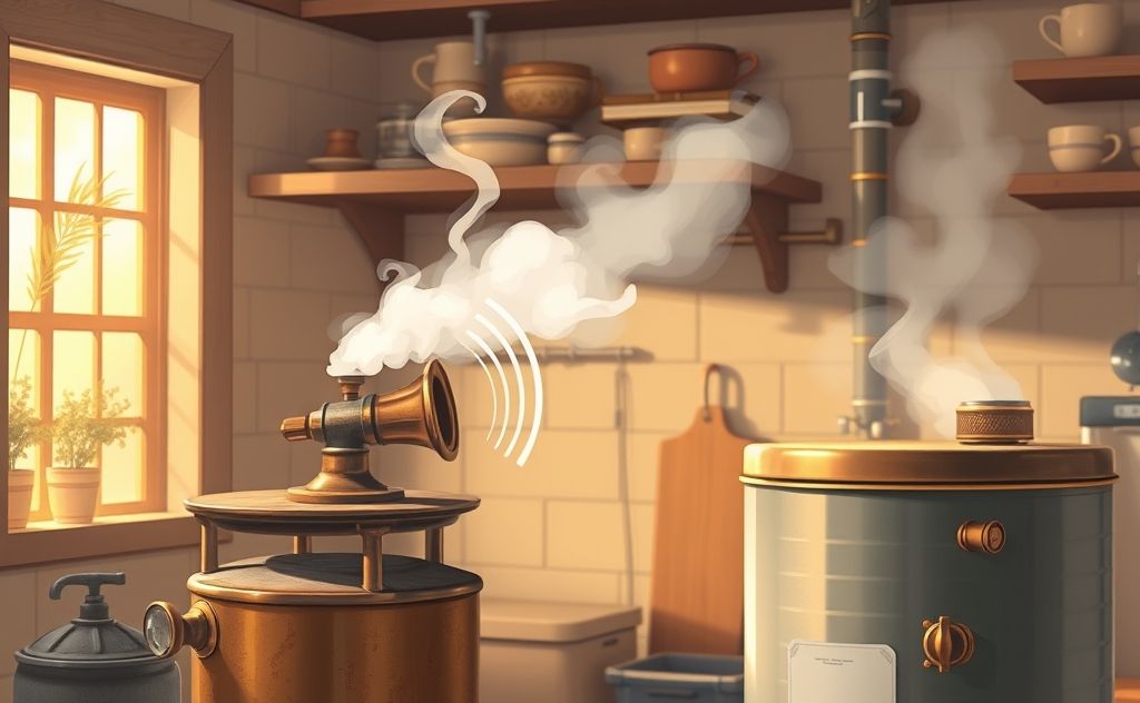 Whistle sound from a steaming water heater