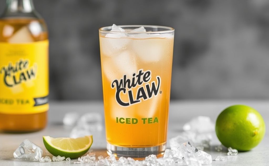 White Claw Iced Tea with carbonation details